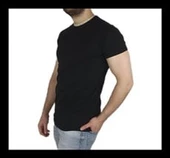 Yaka Detaylı Siyah T-shirt - 3