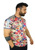Sarı Çiçekli T-Shirt - 1