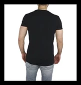 Yaka Detaylı Siyah T-shirt - 4