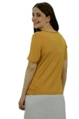 Saten Biyeli Hardal T-Shirt - 4