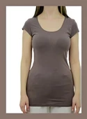Toprak Renk Krep T-Shirt - 5