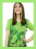Yazı Detaylı Yeşil T-Shirt - 2
