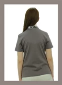 Yakalı Baskılı Toprak T-Shirt - 4