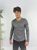 Asit Yıkamalı Erkek T-shirt Antrasit - 1