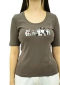 Cat&Dog Baskılı Toprak T-Shirt - 3