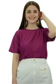 Fuşya Bayan T-Shirt - 1