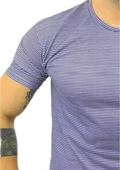 Lacivert Beyaz Çizgili T-Shirt 1095 thumbnail 3