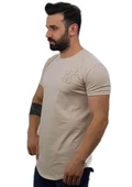 Nakışlı Erkek Tişört - Camel - 2