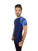 Omuz Desenli Boyu Uzun T-shirt - 2