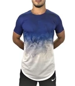 Mavi Beyaz Desenli T-shirt 10171 - 1