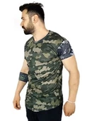 Kamuflaj Kol Detaylı T-Shirt - 2