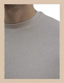 Oversize Waffle Erkek T-shirt 1079 - 4