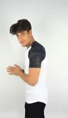 Omuz Kamuflaj Desenli T-shirt Beyaz - 4