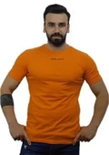 Eleven Baskılı Erkek Tişört - Turuncu thumbnail 1