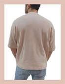 Oversize Waffle Erkek T-shirt 1079 - 5