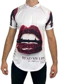 Baskılı Spor Beyaz T-shirt - 1