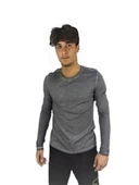 Asit Yıkamalı Erkek T-shirt Antrasit - 4