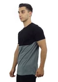 Siyah Yeşil Çift Renk T-shirt 10131 - 2
