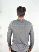 Asit Yıkamalı Erkek T-shirt Antrasit - 5