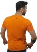 Eleven Baskılı Erkek Tişört - Turuncu thumbnail 3