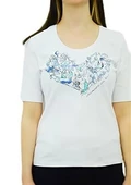 Aksesuar Baskılı Beyaz T-Shirt - 4