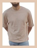 Oversize Waffle Erkek T-shirt 1079 - 1
