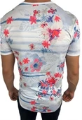 Boyu Uzun Oval Kesim Desenli T-shirt - 2