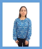 Mavi Uzun Kollu Bluz - 1