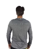 Asit Yıkamalı Erkek T-shirt Antrasit - 6