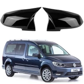 Volkswagen Caddy 2015-2020 Araca Özel Batman Yarasa Ayna Kapağı Pianoblack - 1