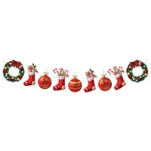 Yılbaşı Dekoratif Çelenk Temalı Afiş Süs - 1