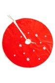 Yılbaşı Kar Motifli Çam Ağacı Altı Örtüsü 90 cm - 2