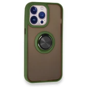 iPhone 13 Pro Kılıf Montrea Ring Yüzük Stantlı Kapak - 5