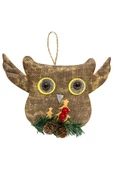 Yılbaşı Çam Ağacı Süsü Kahverengi Baykuş 15 cm - 2