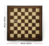 Helena Wood Art El Yapımı Ahşap Dama Takımı 48 cm Kahve-50mm - 3