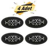 Seçil Düğme Kulp Çekmece Dolap Dolabı Kapak Kulpu Kulpları Kulbu Siyah (4 ADET) Mobilya Mutfak thumbnail 1
