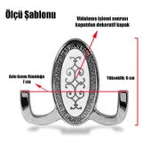 Seçil Vestiyer Duvar Askısı Metal Dolap Elbise Askılığı Antik Bakır (4 ADET) - 3