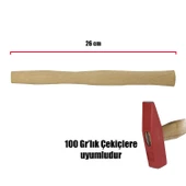 Eltos Çekiç Sapı 100 Gr Ergonomik Ahşap Sap 26 cm - 2