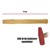 Eltos Çekiç Sapı 500 Gr Ergonomik Ahşap Sap 31 cm - 2