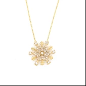 925 Ayar Gümüş Karlar Ülkesi Kar Tanesi Kolye thumbnail 5