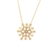 925 Ayar Gümüş Karlar Ülkesi Kar Tanesi Kolye thumbnail 4