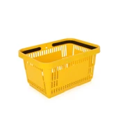 10 Adet 22 Lt Plastik Alışveriş Sepeti - Market El Sepeti  Sarı - 1