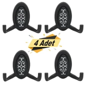 Seçil Vestiyer Duvar Askısı Dolap Elbise Askılığı Siyah Metal Askı (4 ADET) - 1