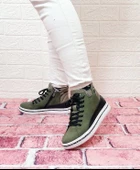 Voyager 8498 Haki Yeşil Hakiki Deri Kaymaz Taban Fermuarlı Bağacaklı Bot thumbnail 3