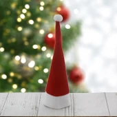 3 Adet 7x17cm Yılbaşı Şapkası Kumaş Süs thumbnail 1