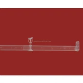 Şeffaf oval dolap gardırop askı borusu seti 30 cm - 1