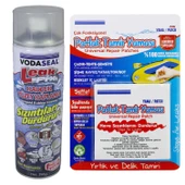 Leak Fix Su Sızdırmaz Sprey Şeffaf 396 gr + Patlak Tamir Yaması - 1