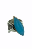 Otantik El Üretim Krizopraz Taşlı Büyük 925 Gümüş Yüzük thumbnail 4