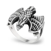 Kartal Tasarımlı 925 Ayar Gümüş Yüzük thumbnail 4