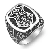 Nalı Şerif 925 Ayar Gümüş Yüzük thumbnail 3